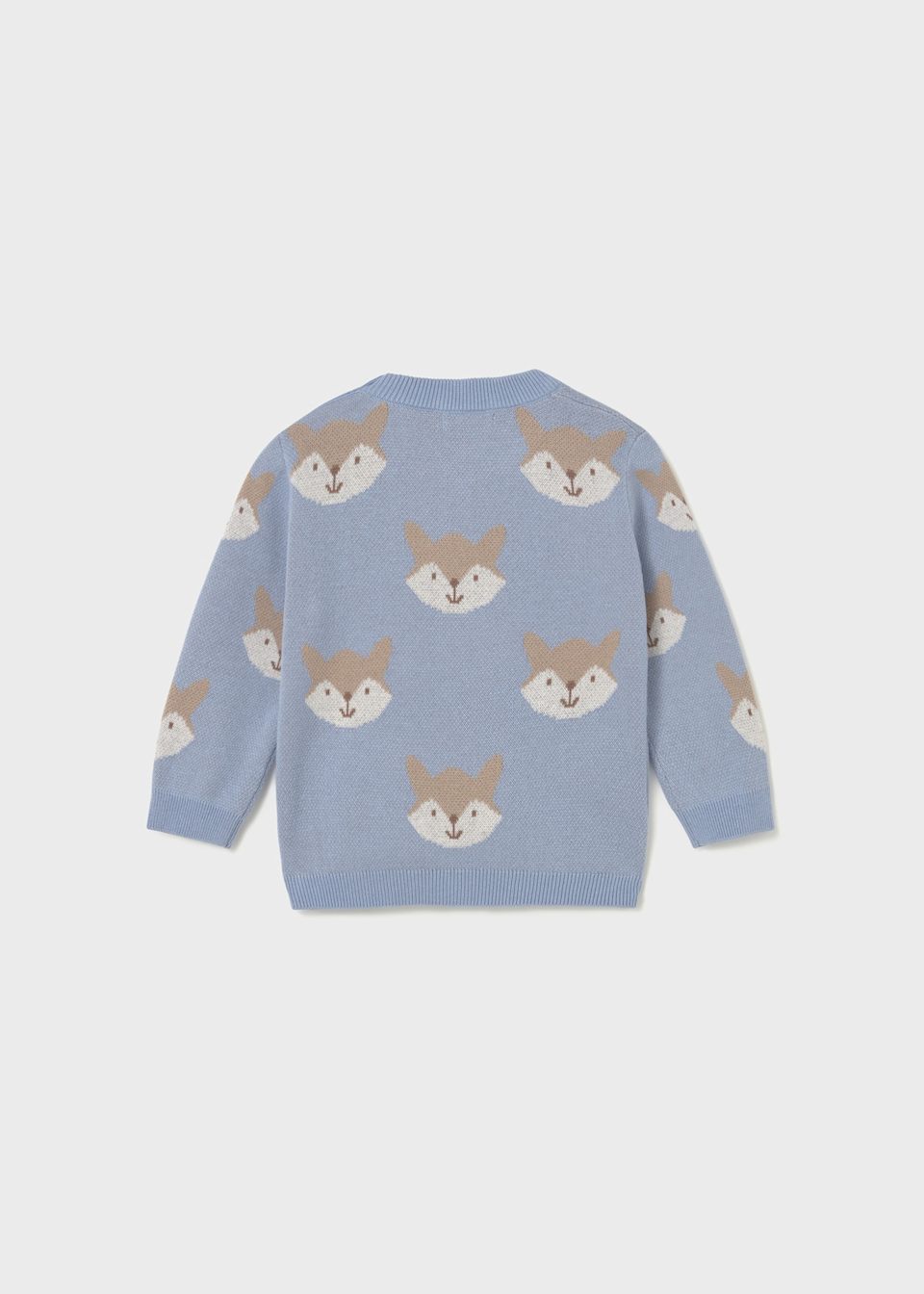 Pull jacquard renard bébé