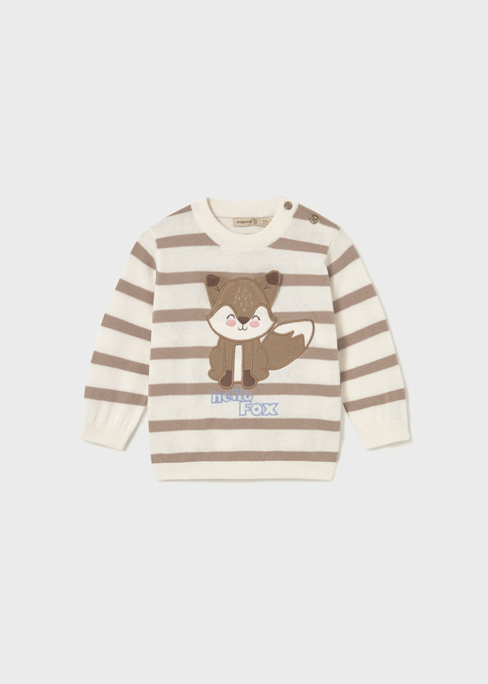 Pull rayé appliqué bébé