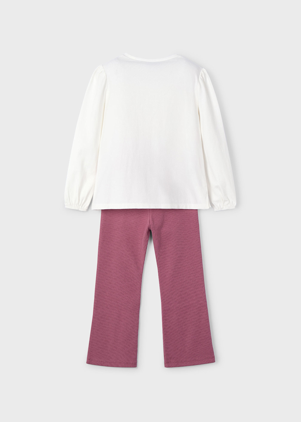 Girl print top and flared leggings set