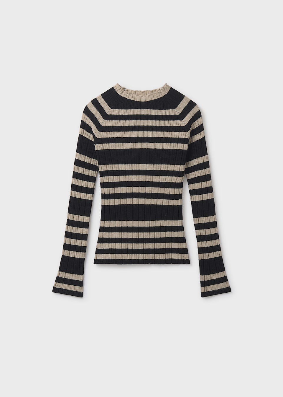 Girl Rib Knit Mock Neck Sweater