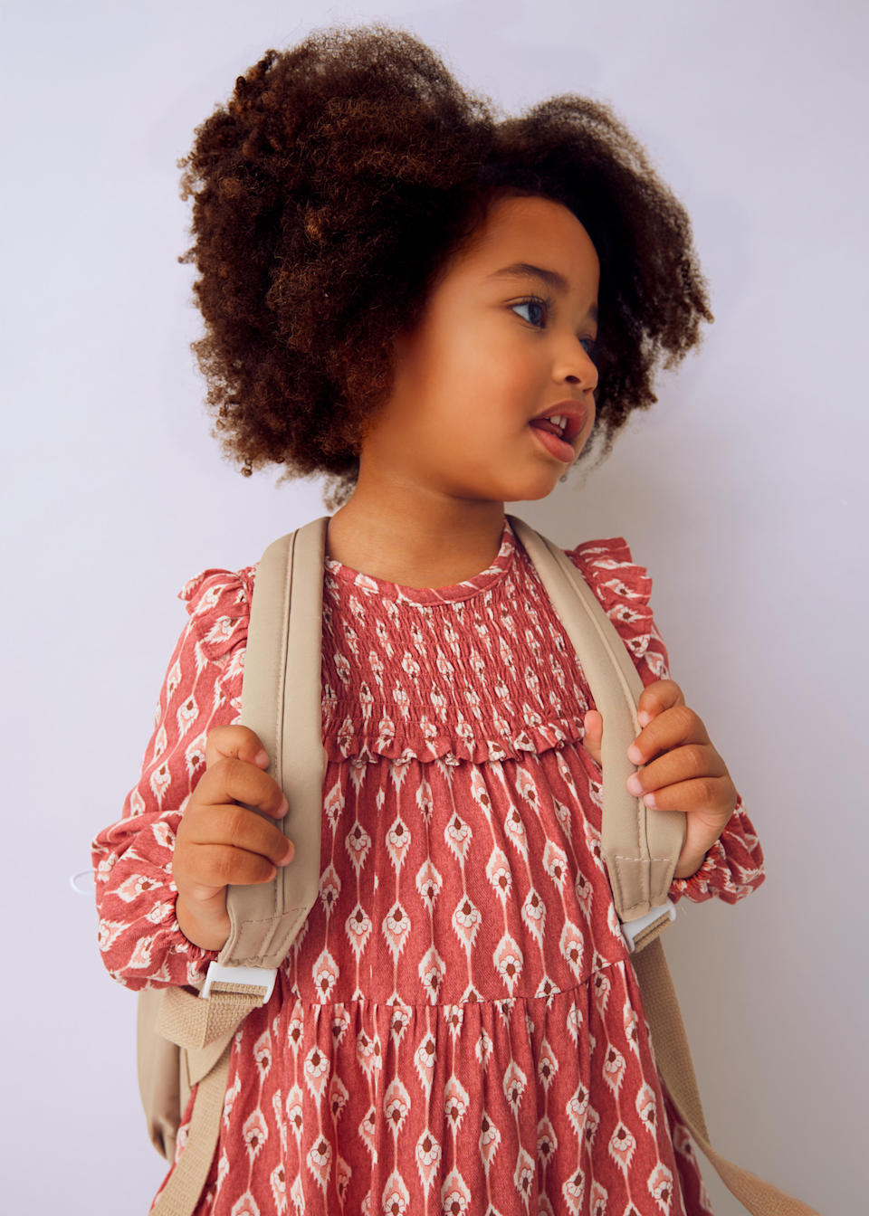 Girls viyella print dress