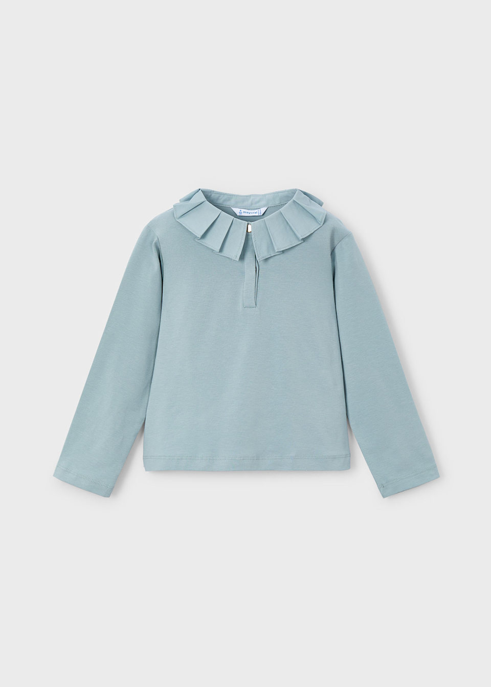 Girl Decorative Collar Polo Shirt
