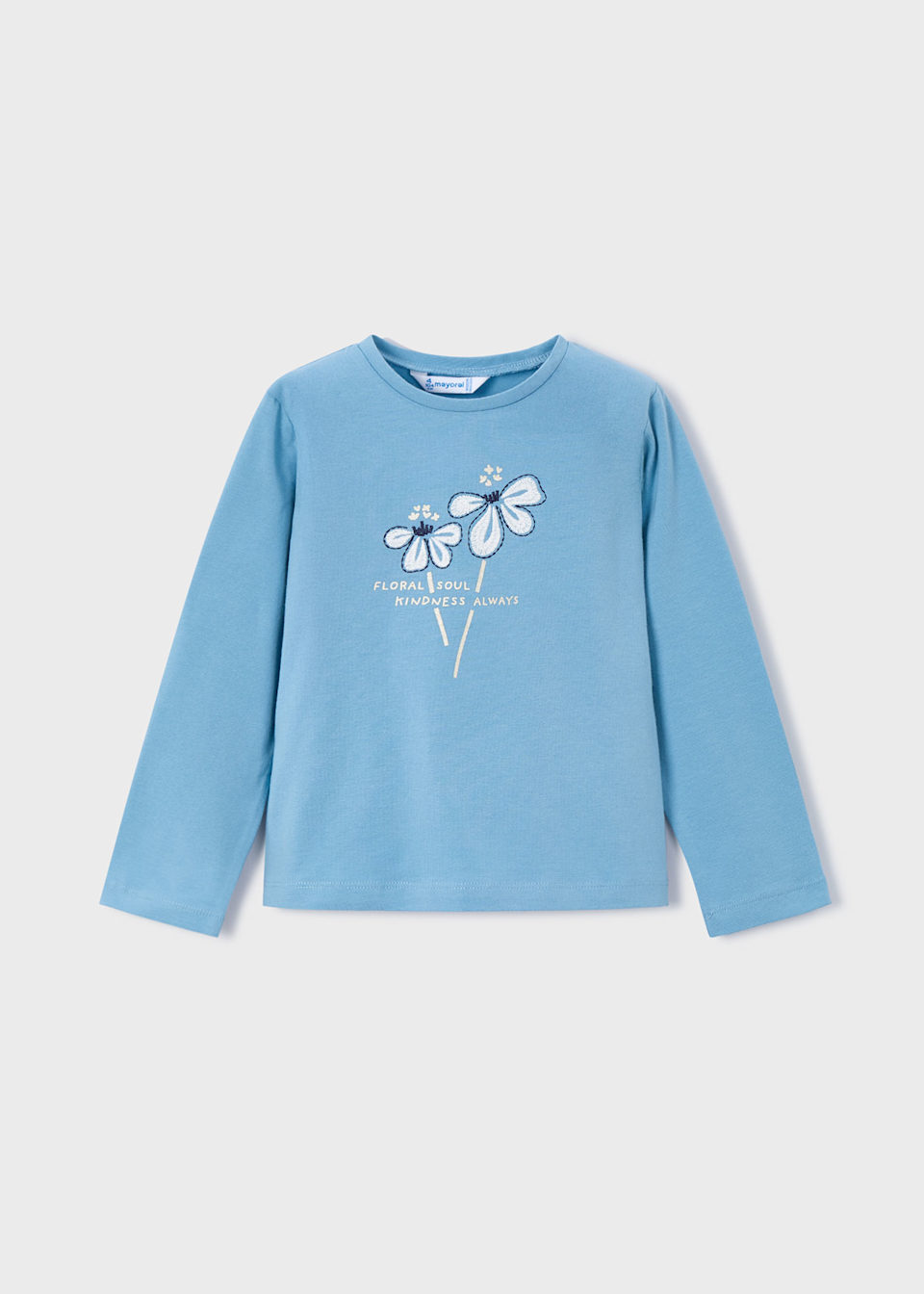 Camiseta básica flor niña