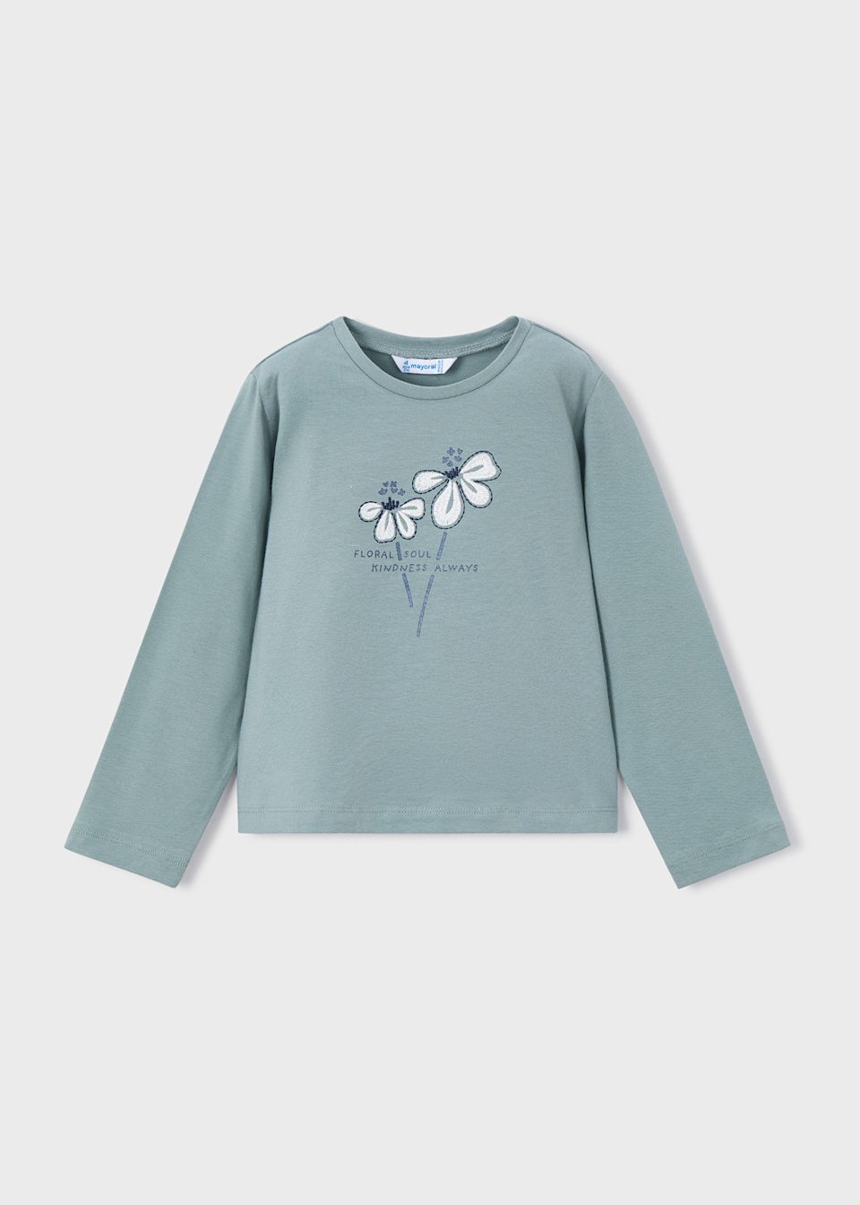 Camiseta básica flor niña