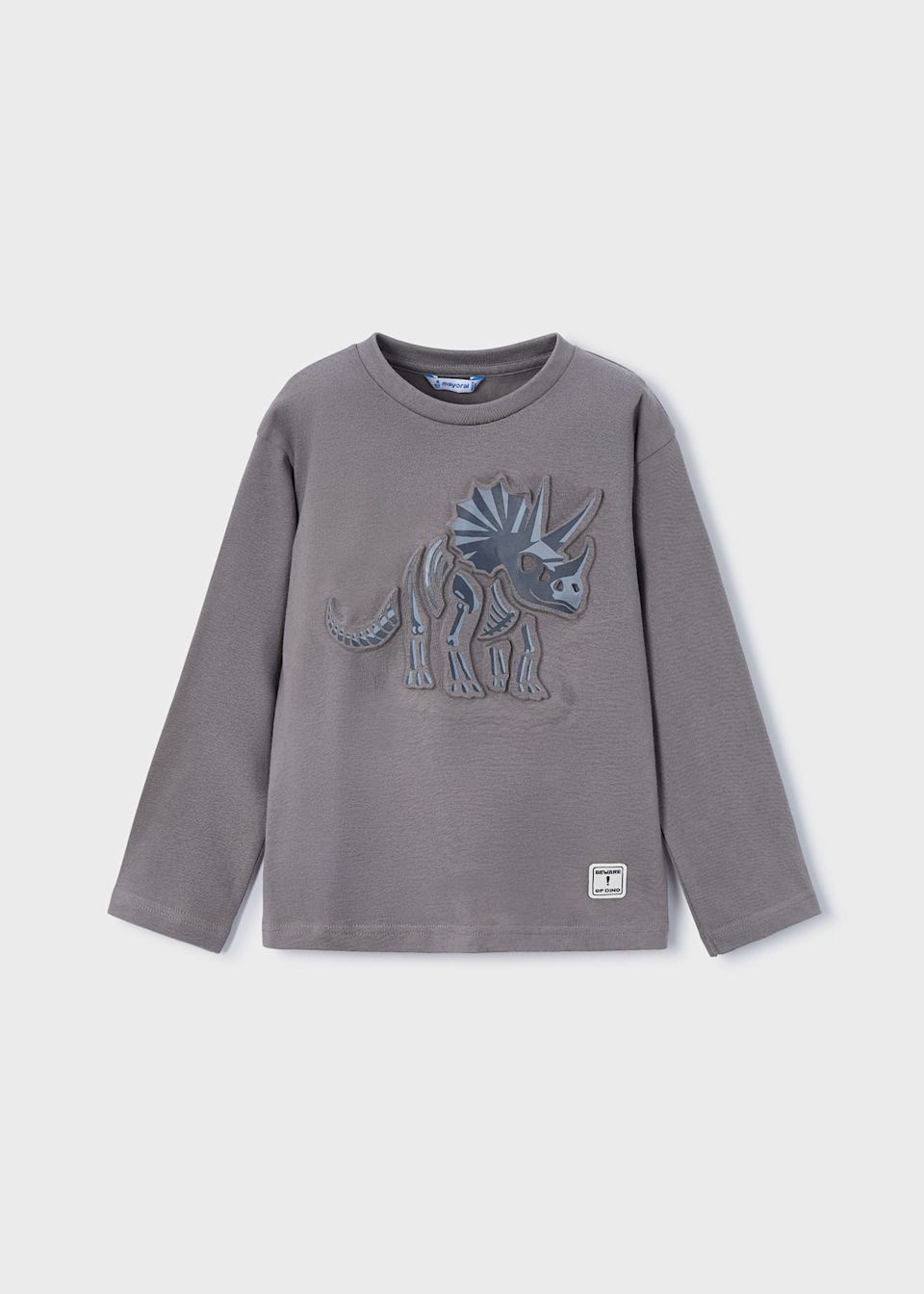 Boys long sleeved interactive dinosaur shirt