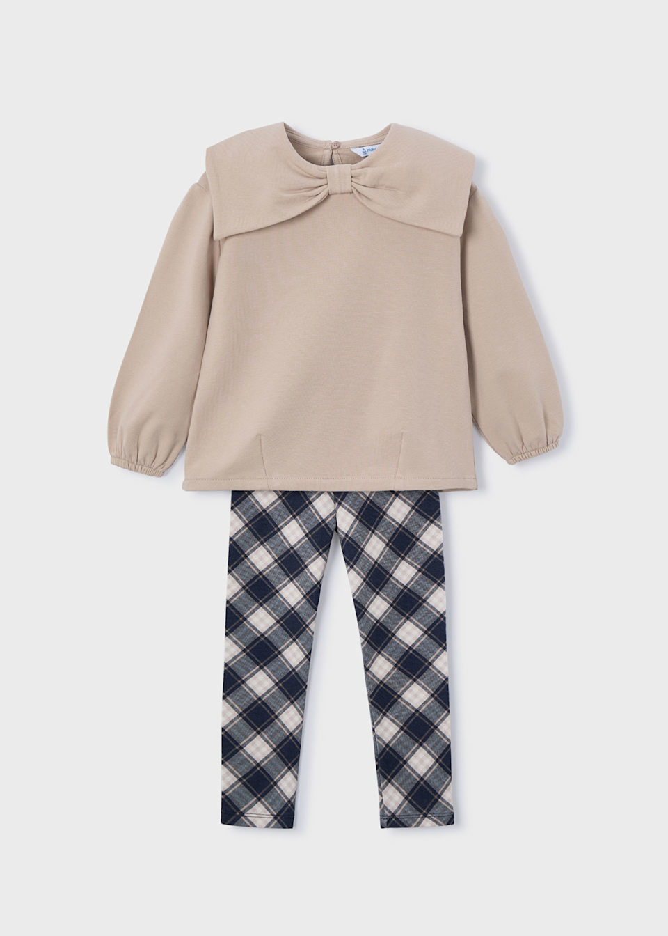 Girl Plaid Leggings and Sweatshirt Set