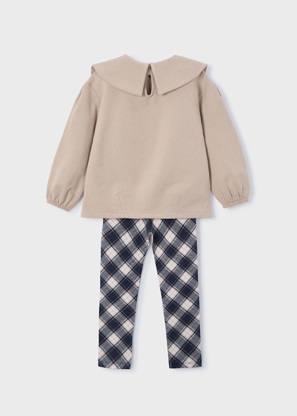 Girl Plaid Leggings and Sweatshirt Set