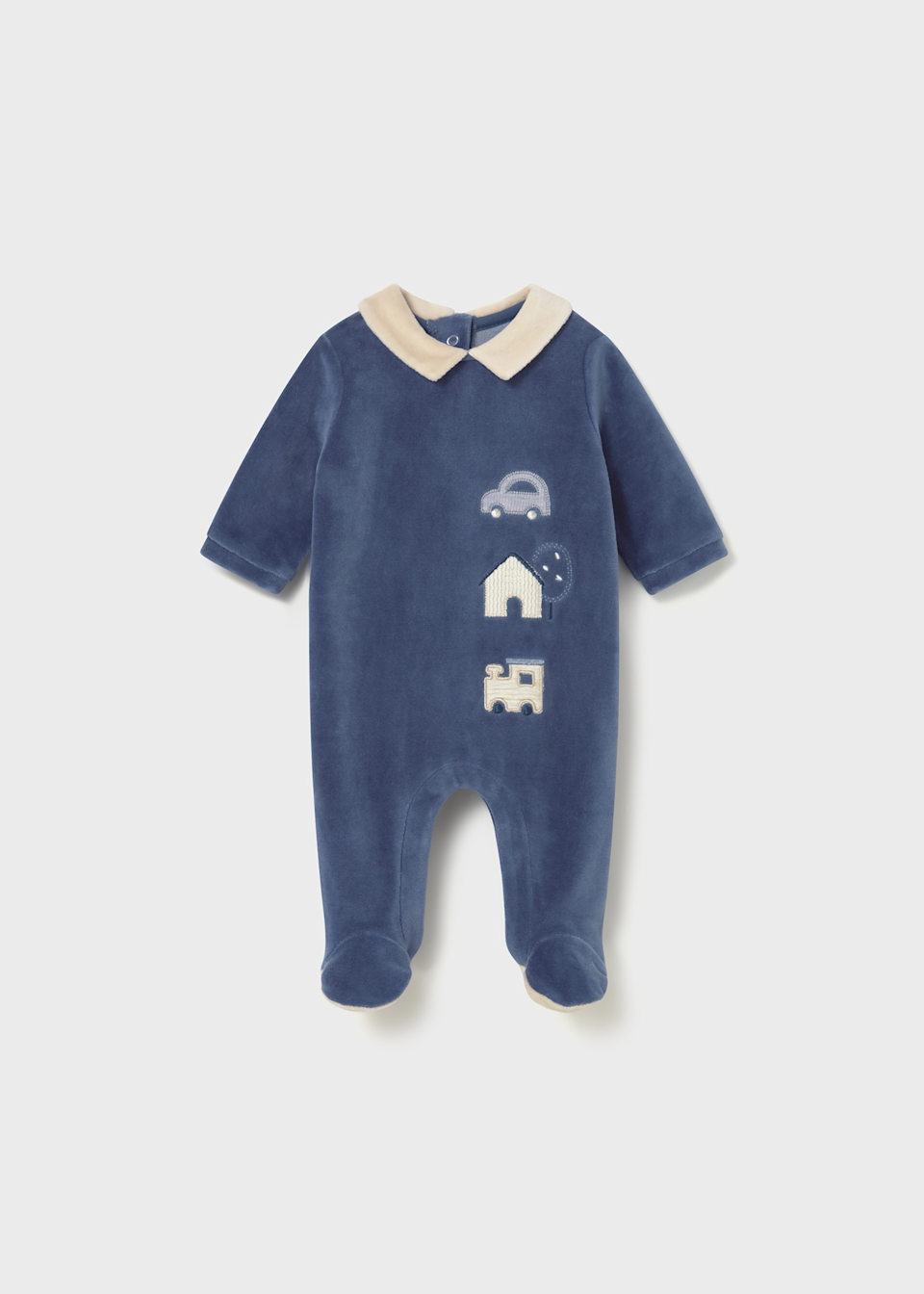 Newborn collared romper with feet