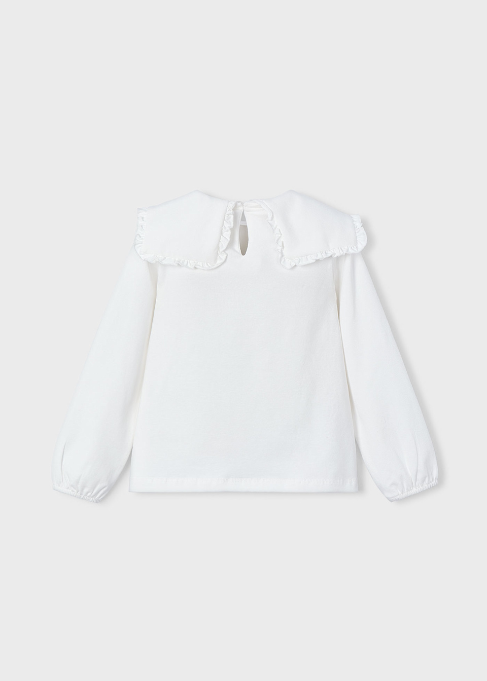 Girls ruffle neck blouse