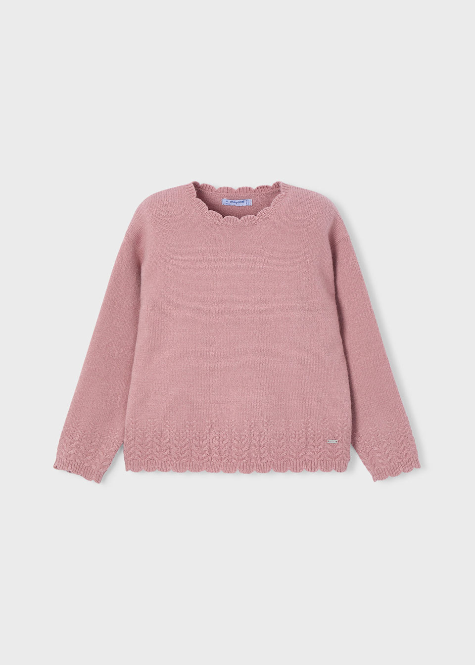 Girls plain knitted jumper
