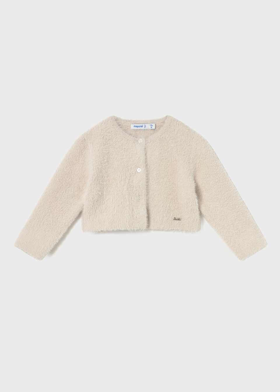 Baby fluffy knitted cardigan