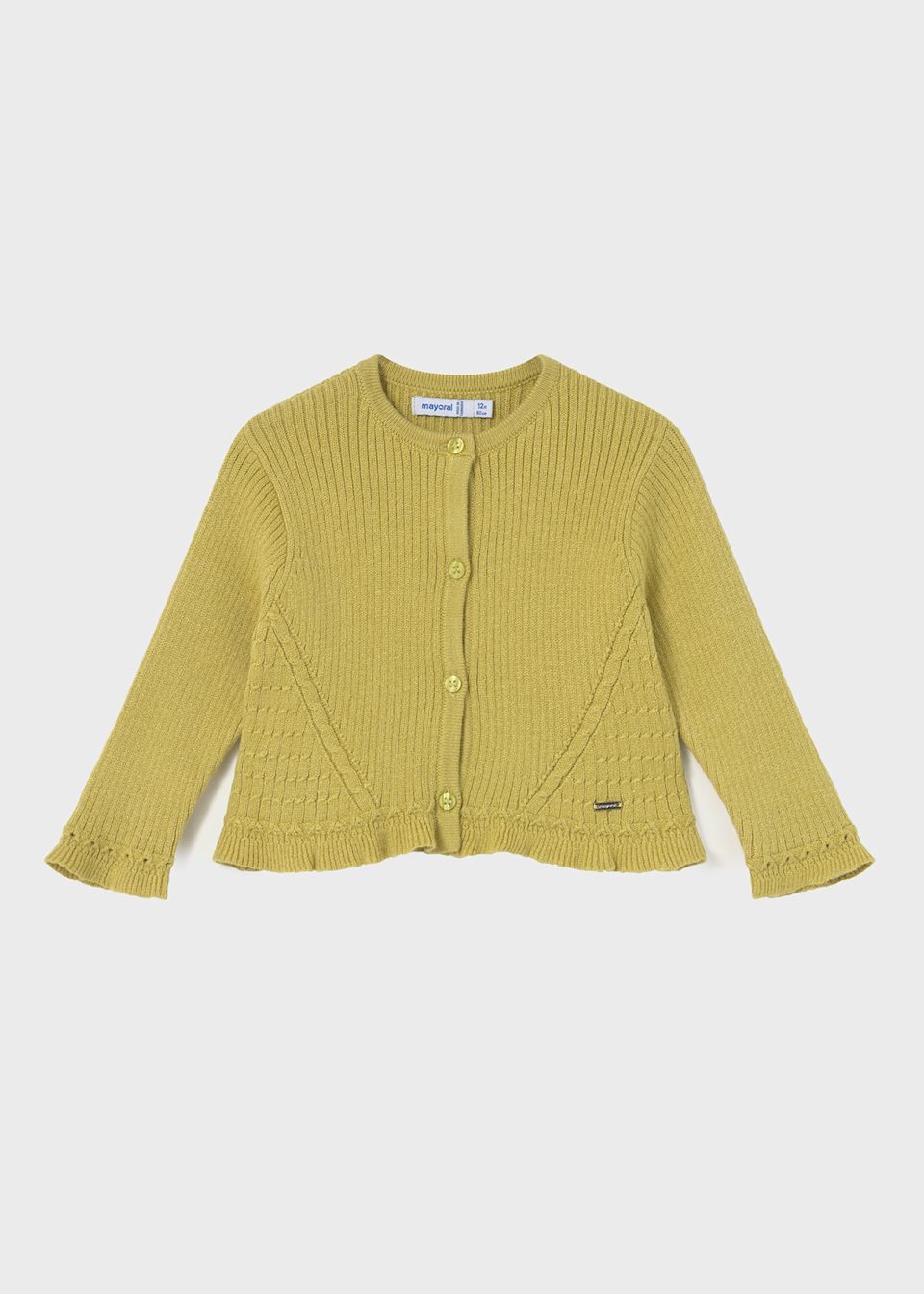 Cardigan tricoté à volants bébé