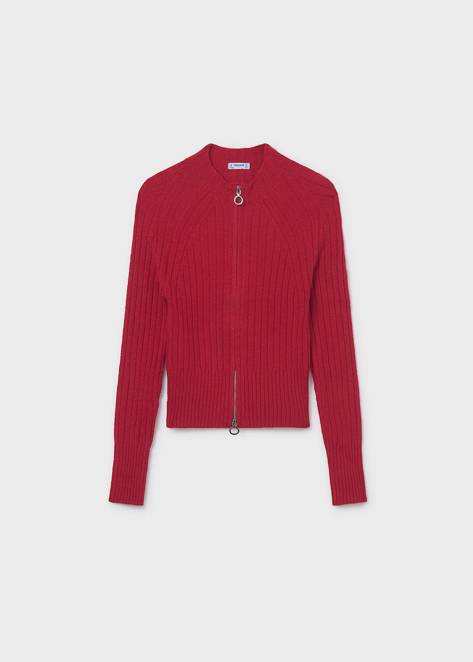 Sudadera cremallera tricot chica