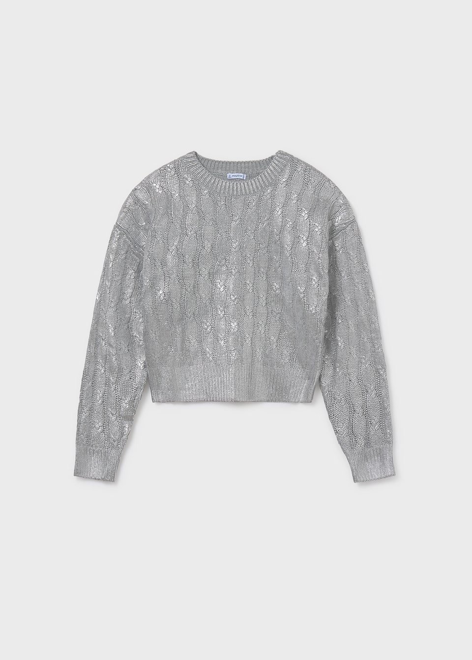 Girls braided knit jumper