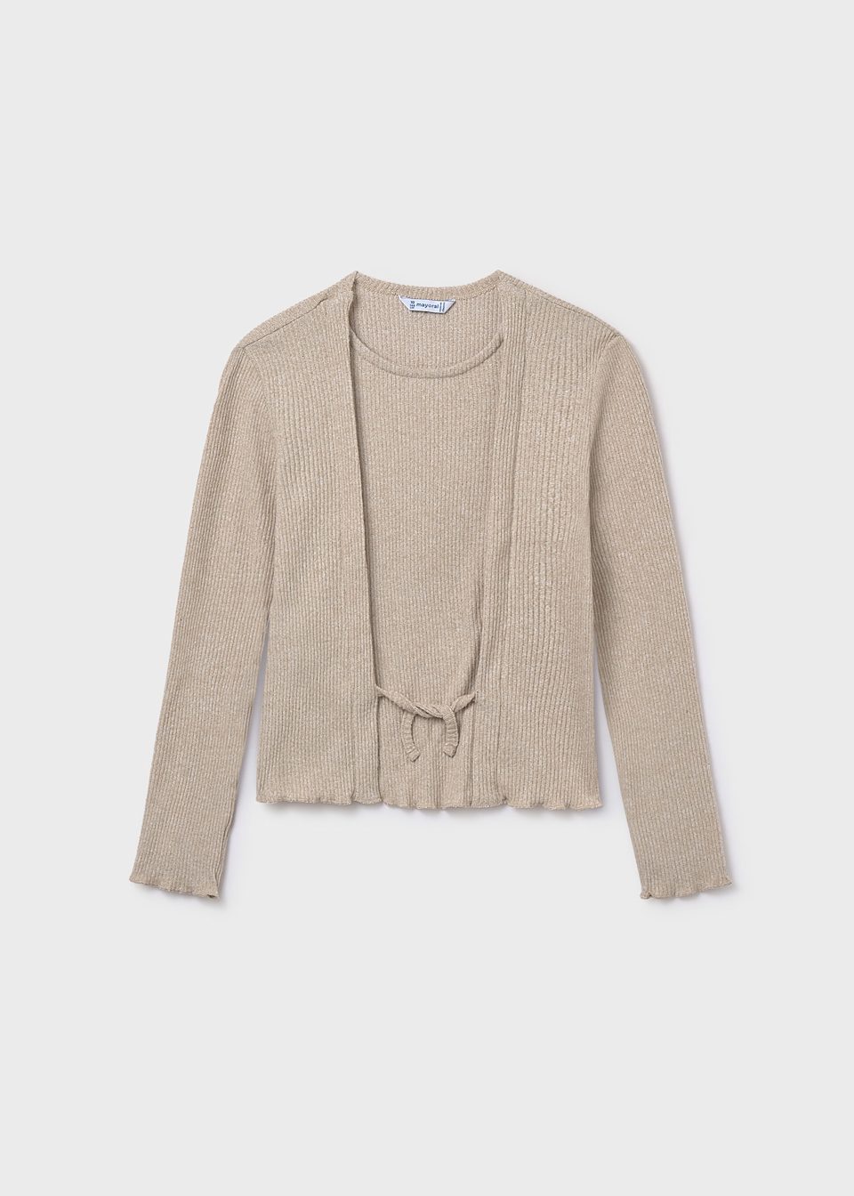 Girls rib knit cardigan