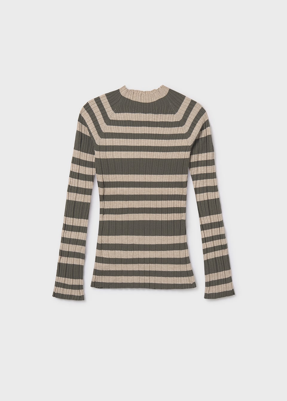 Girl Rib Knit Mock Neck Sweater