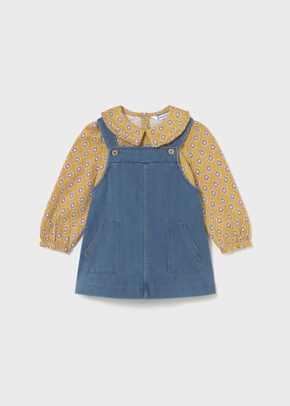 Ensemble jupe salopette et t-shirt bébé