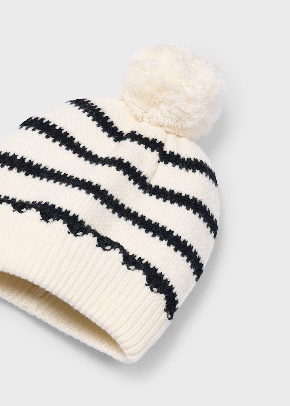 Girls striped hat and scarf set