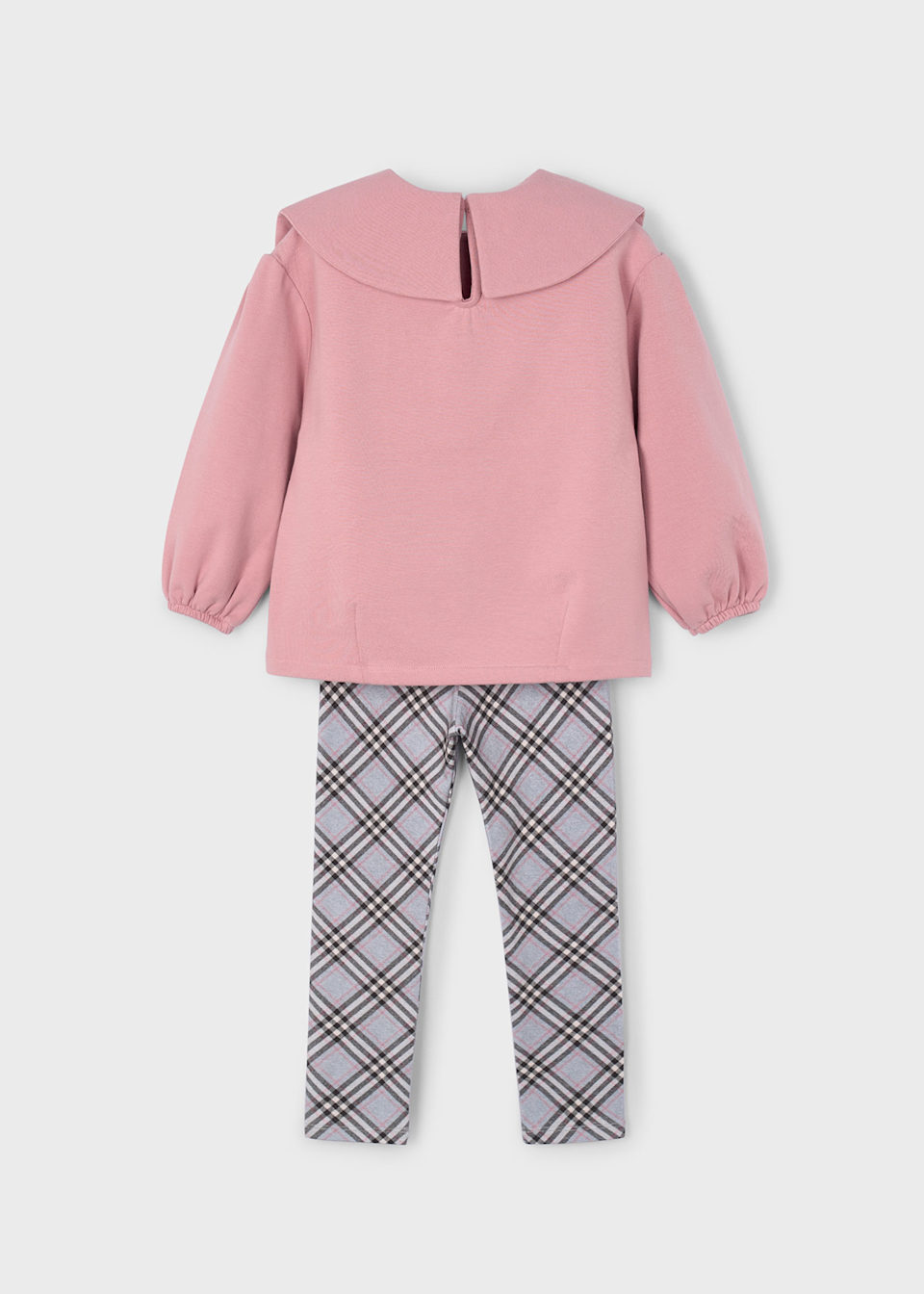Girls check legging and jumper set