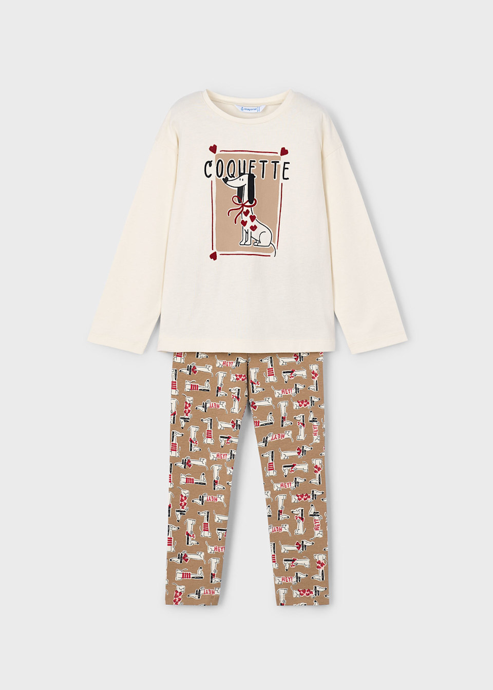 Conjunto legging estampado y playera niña