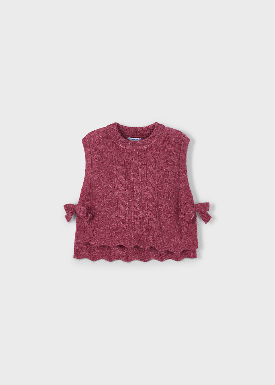 Girls knitted vest with bows