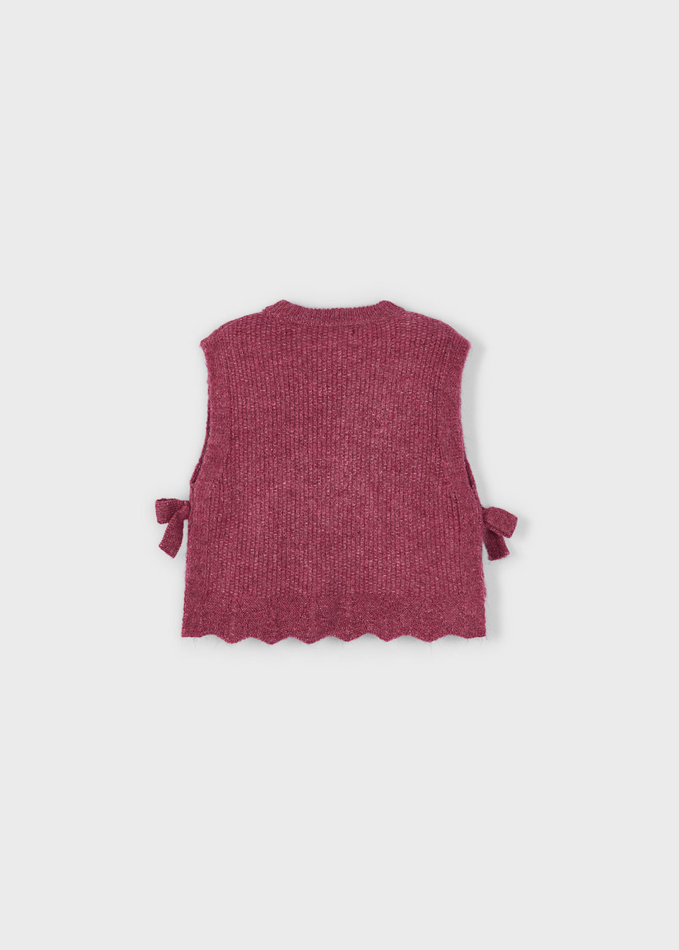 Girls knitted vest with bows
