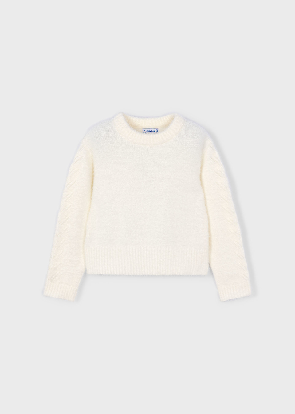 Girl Faux Fur Knit Sweater