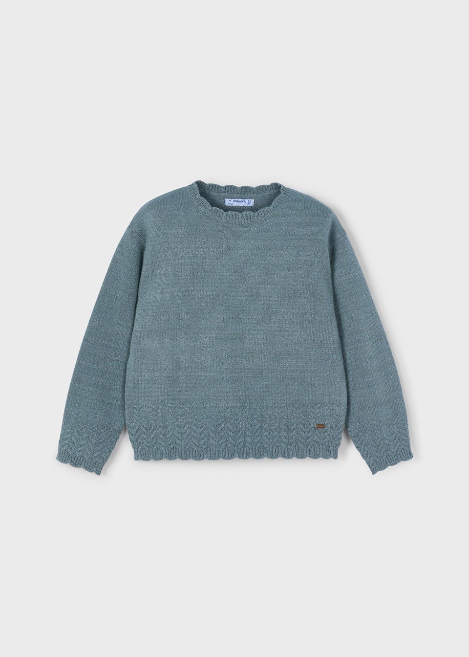 Girls plain knitted jumper