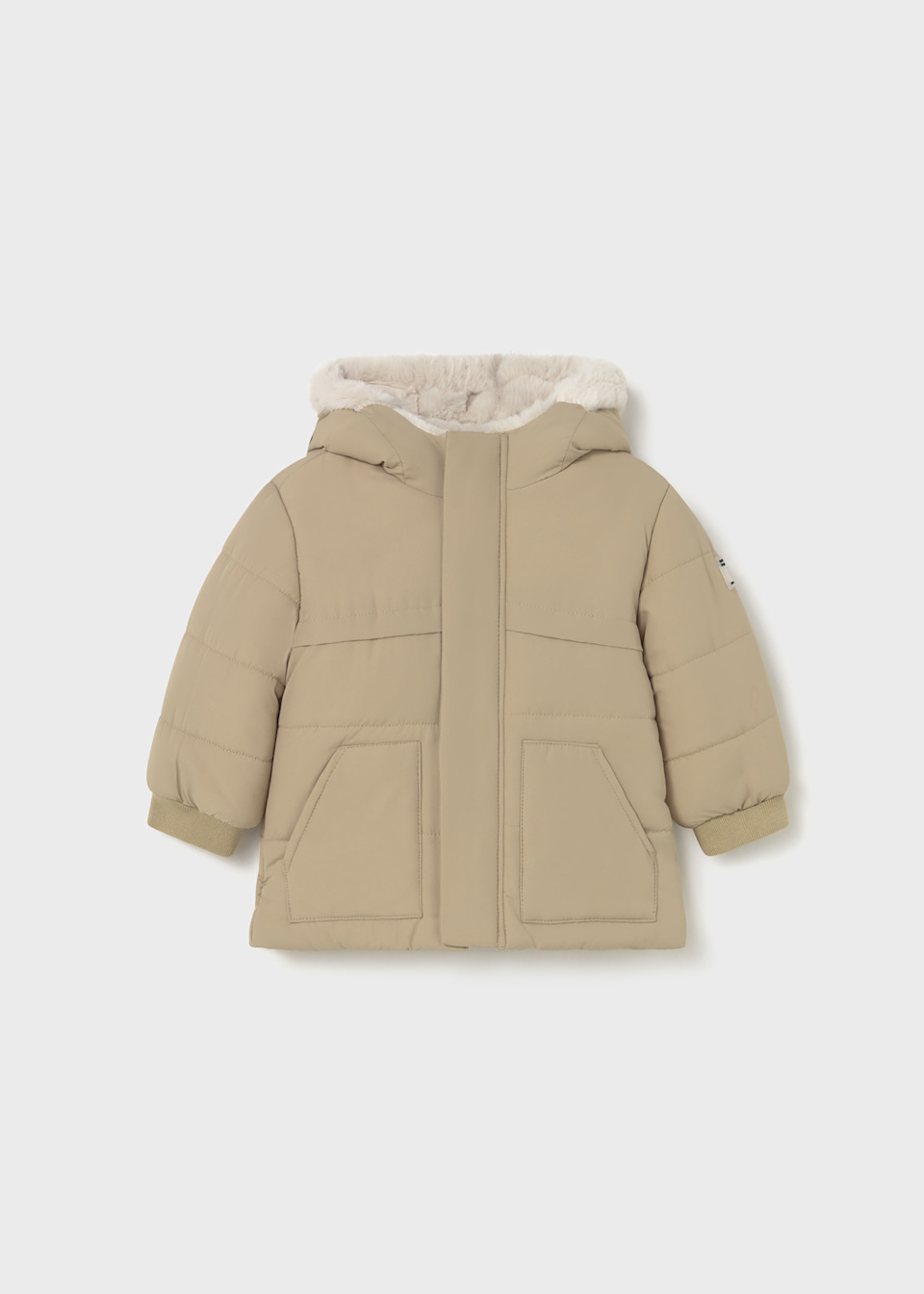 Baby fur lined coat