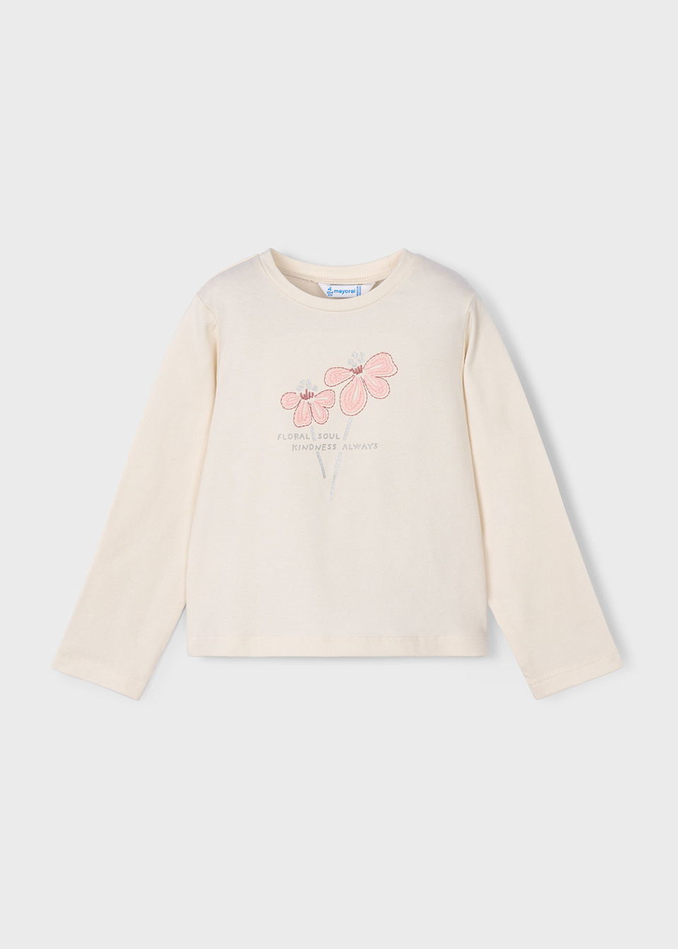 Camiseta básica flor niña