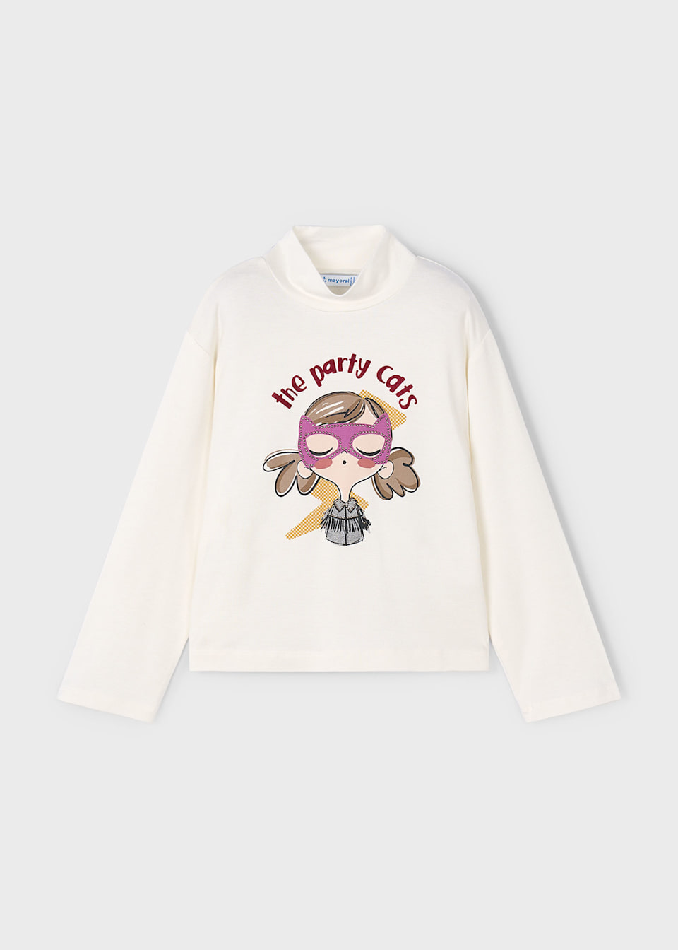 Girls high neck t-shirt