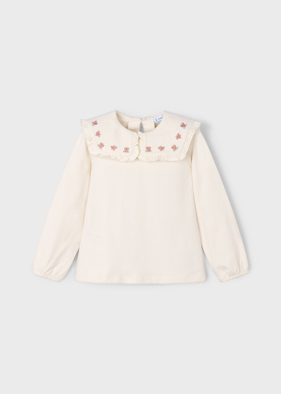 Girls ruffle neck blouse