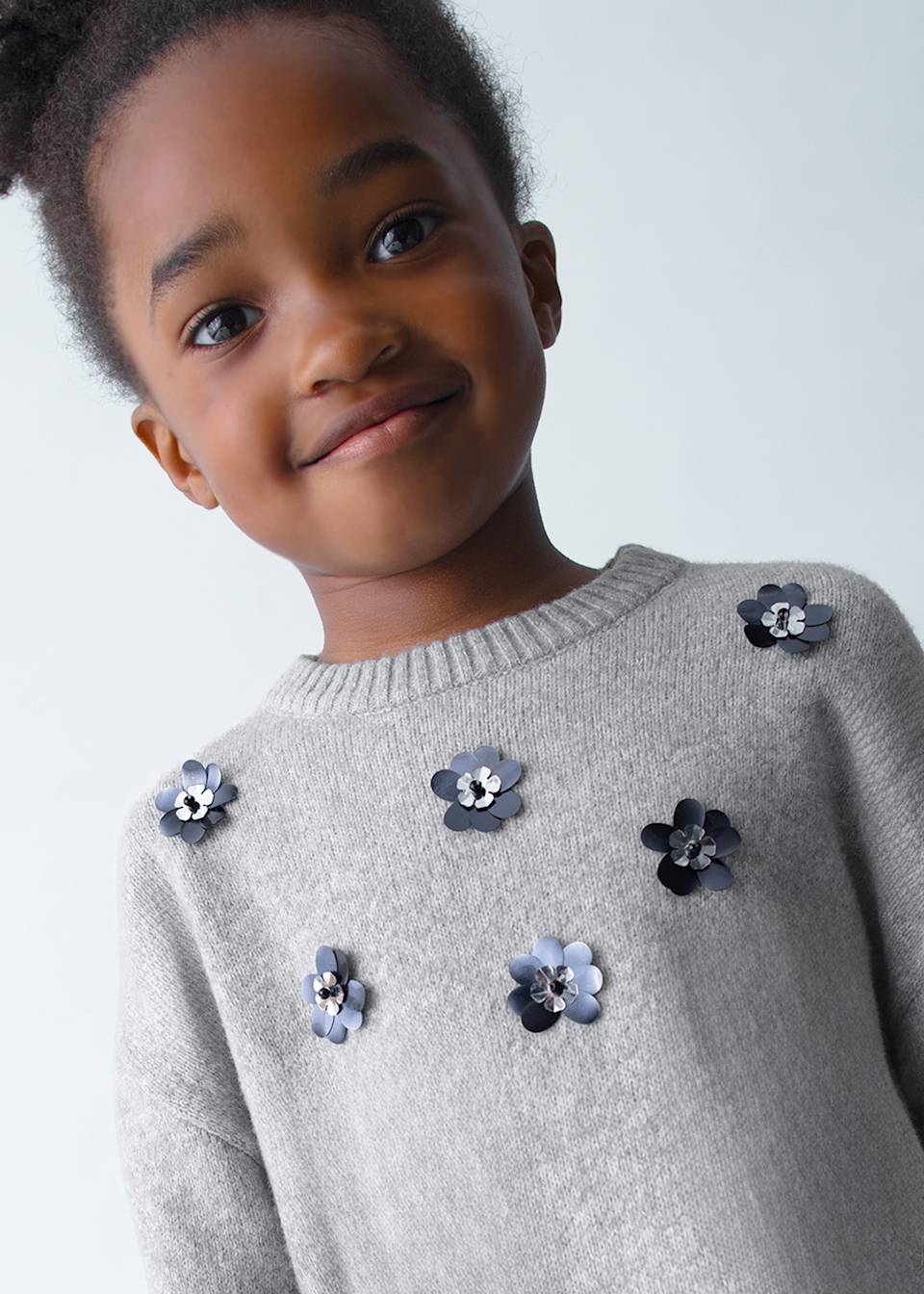 Girls combined knitted dress