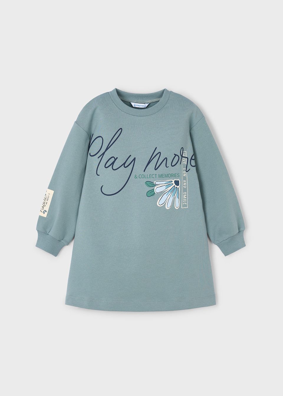 Girl Printed Fleece Dress