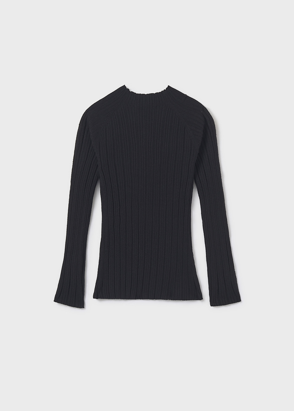 Girl Rib Knit Mock Neck Sweater