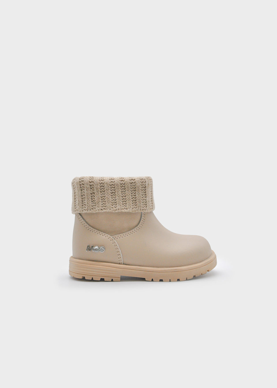 Baby boots with knitted top