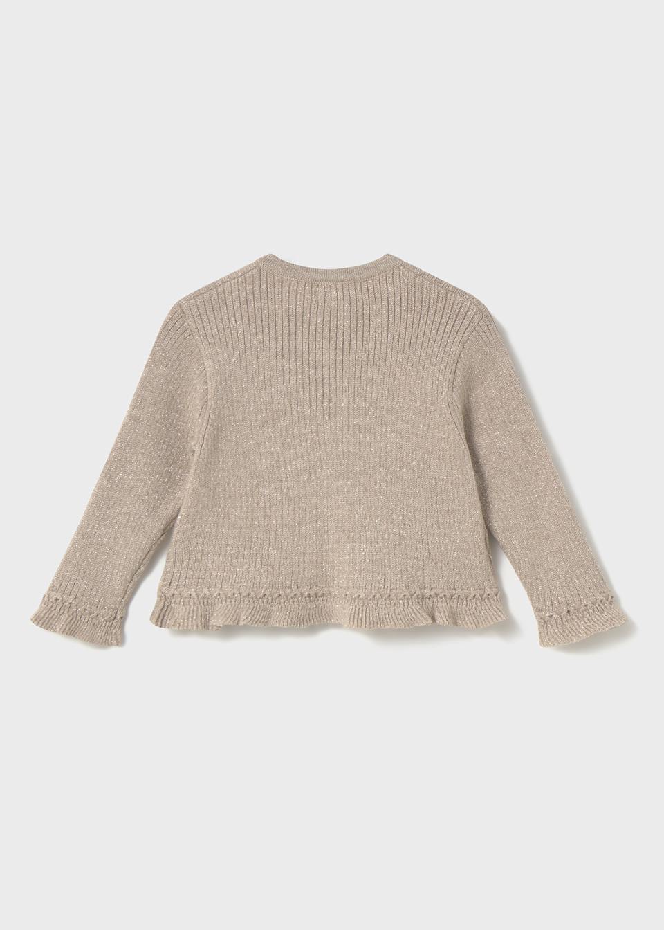 Baby Knit Cardigan with Ruffle Trim