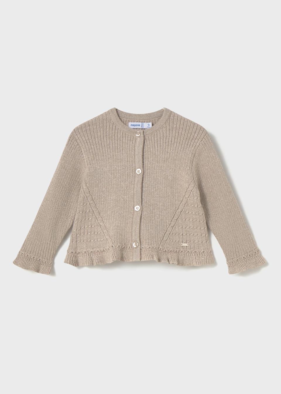 Cardigan tricoté à volants bébé