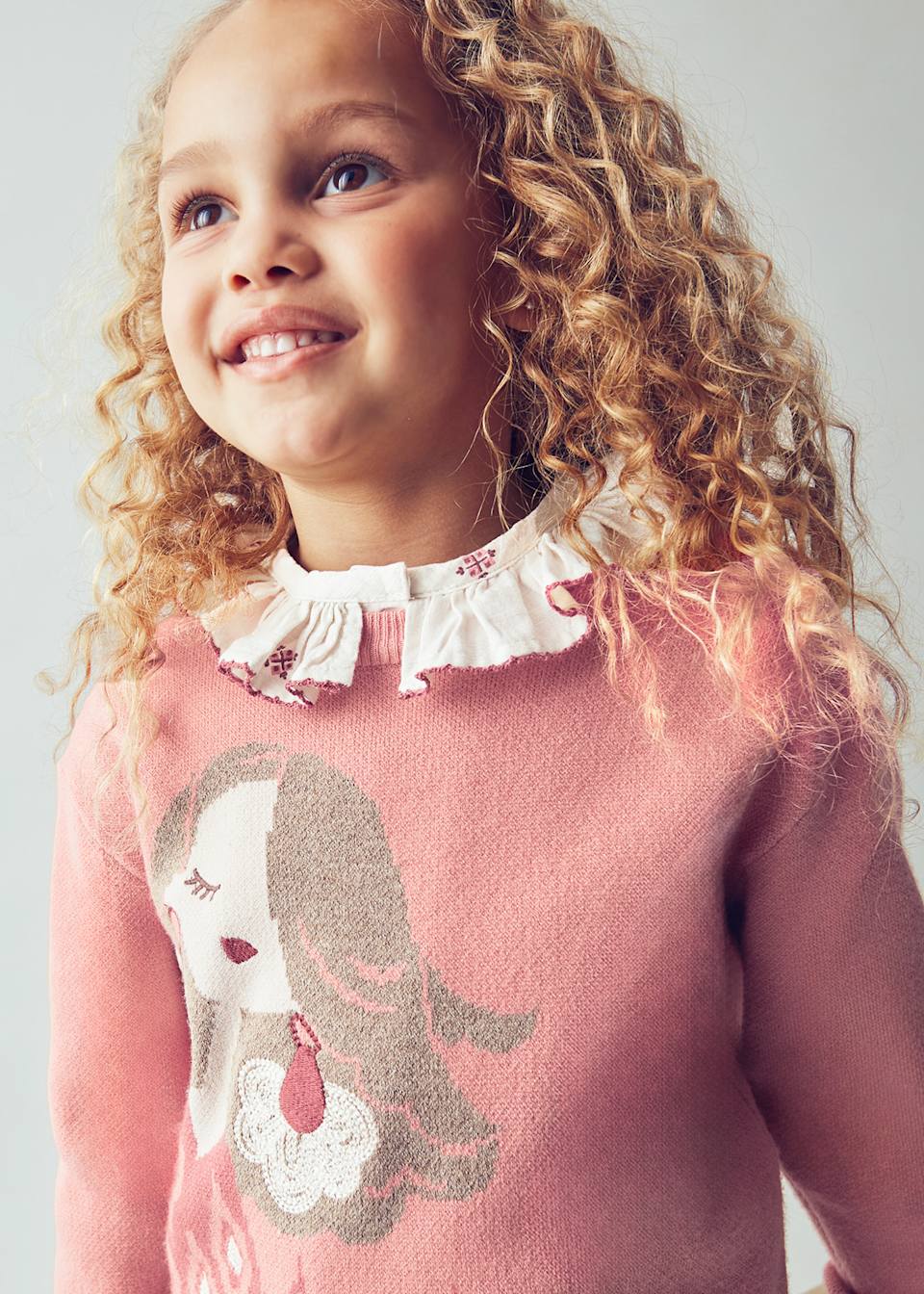 Girls jacquard jumper