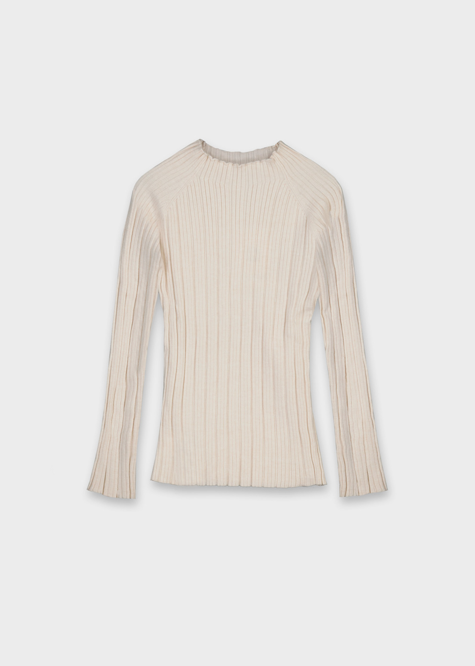 Girl Rib Knit Mock Neck Sweater