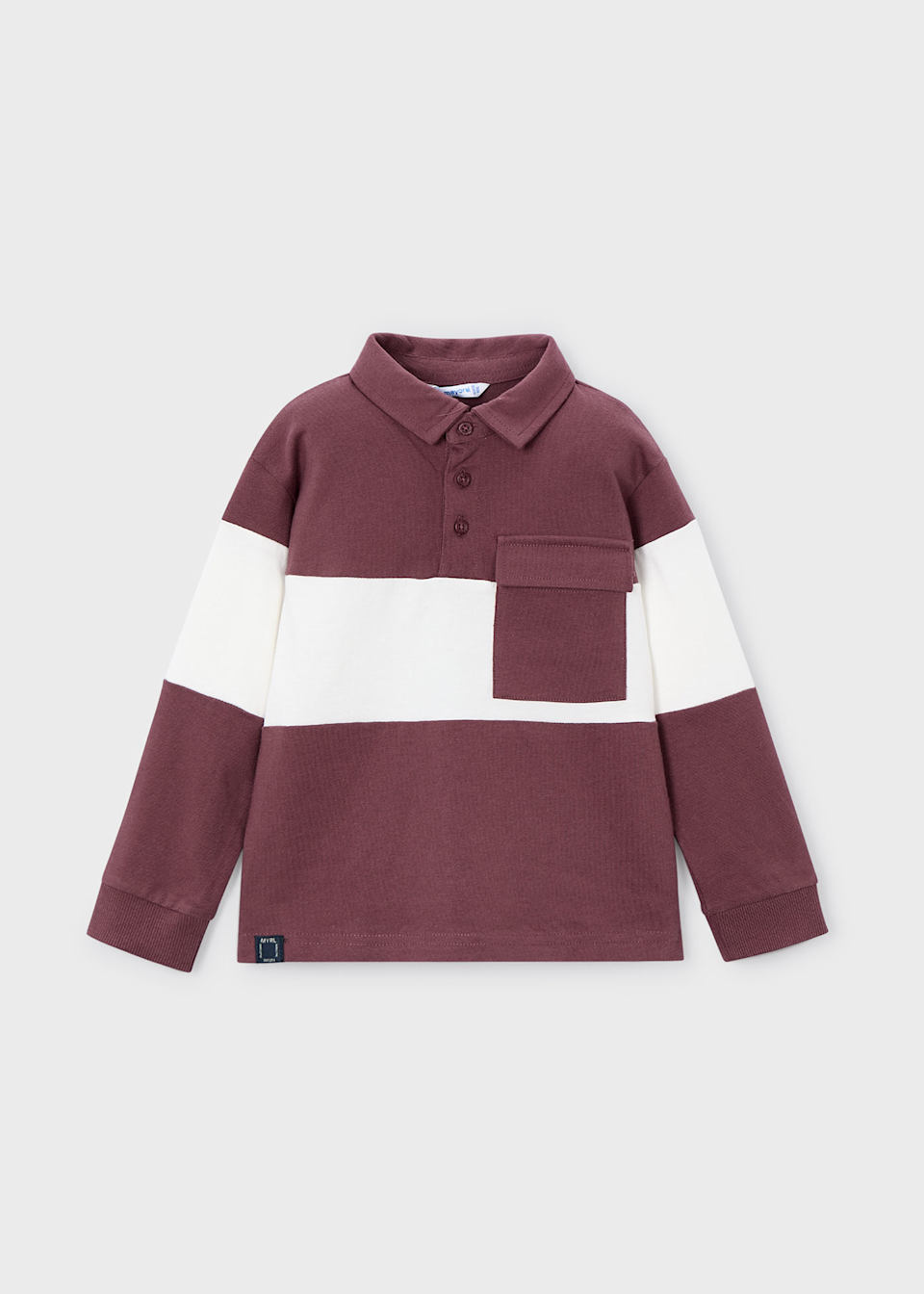 Boy Striped Knit Polo Shirt