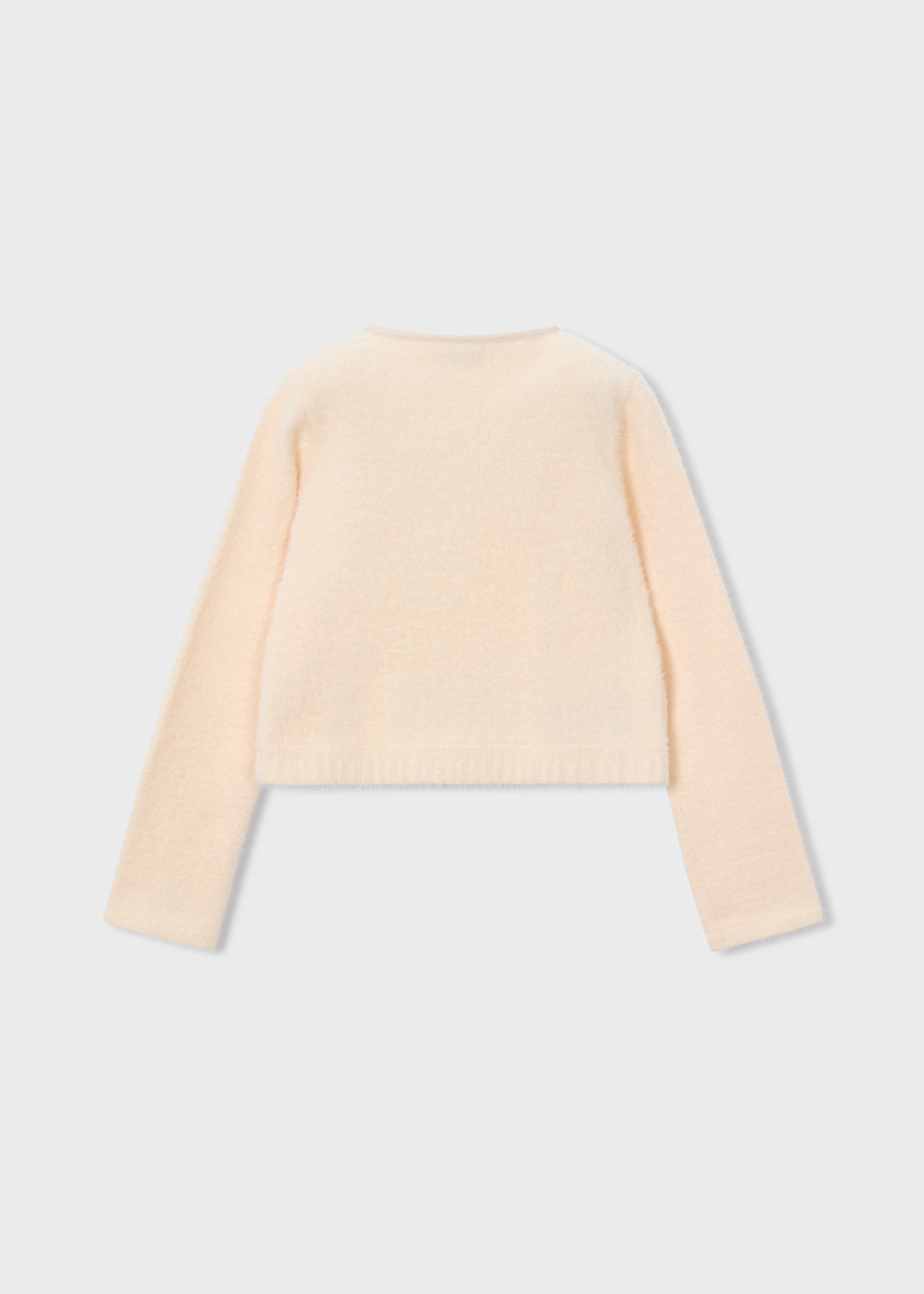 Girl Faux Fur Knit Cardigan