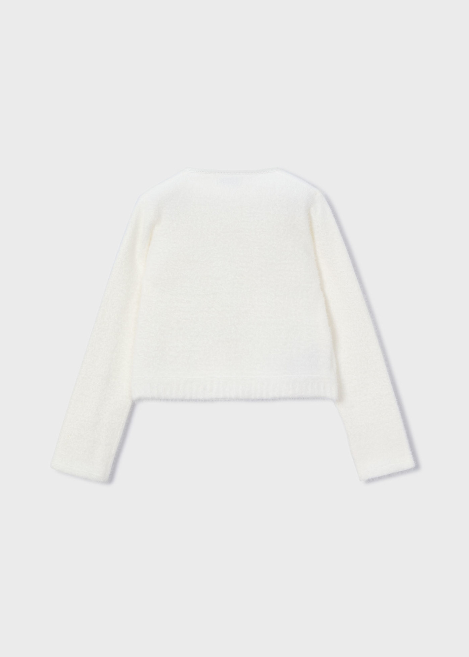 Girl Faux Fur Knit Cardigan