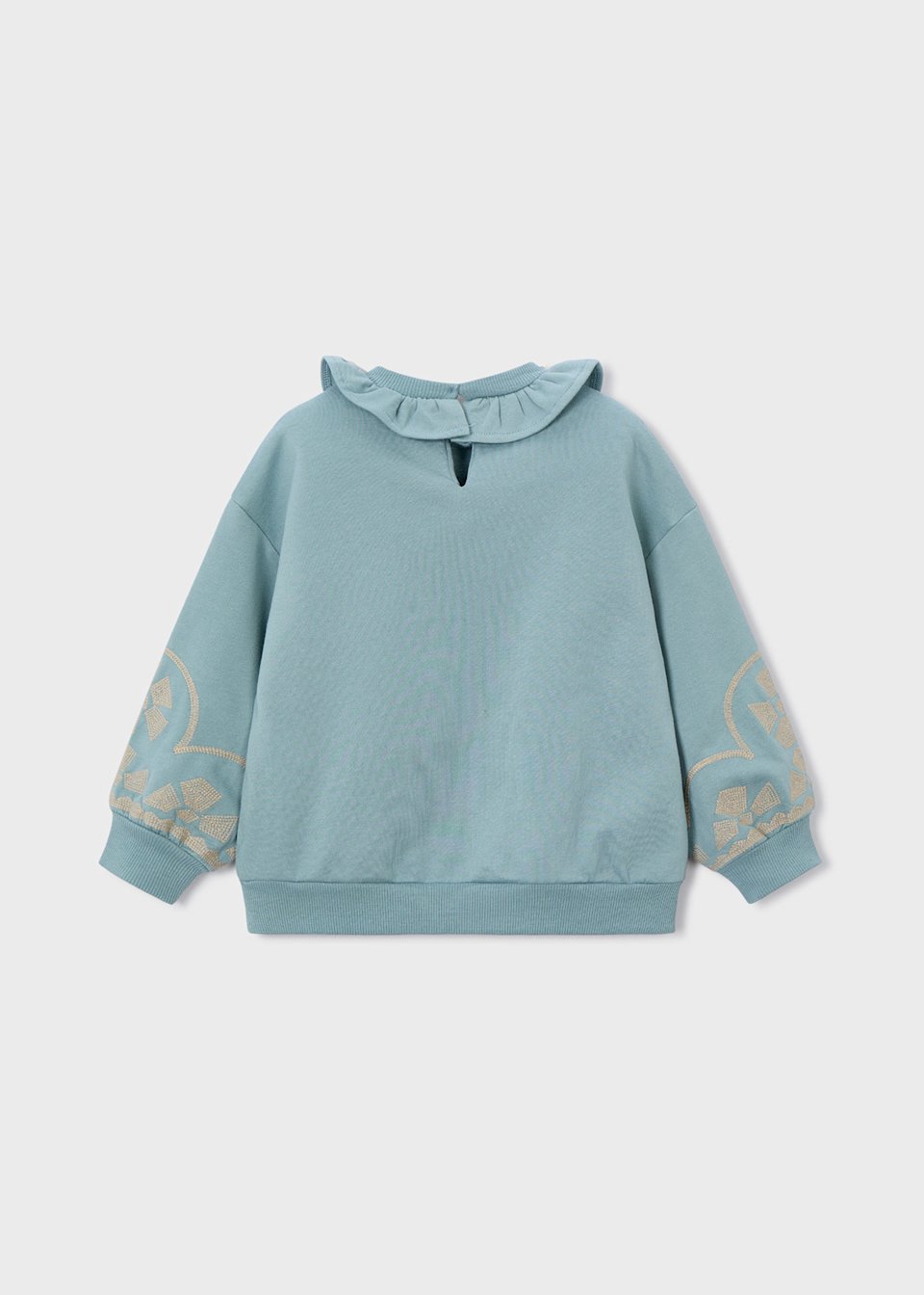 Sudadera cuello volante niña
