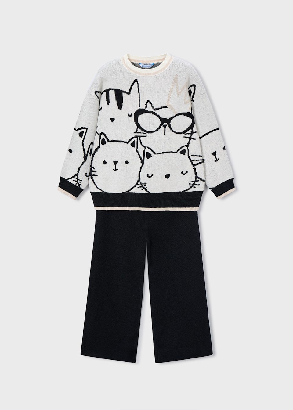 Girls trousers and printed jumper set