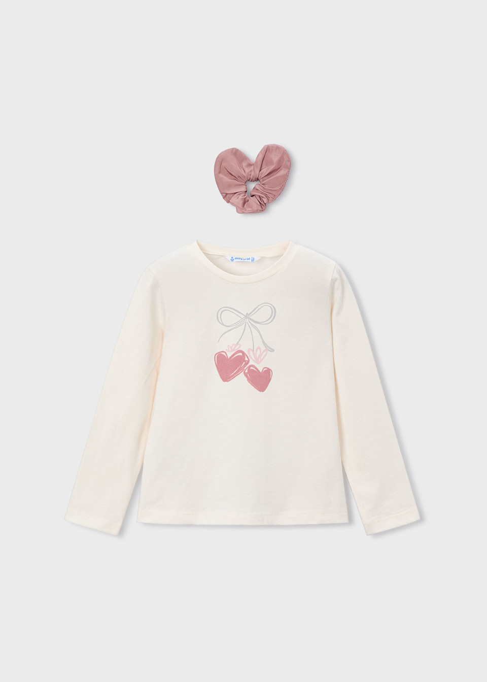 Girls t-shirt with scrunchie