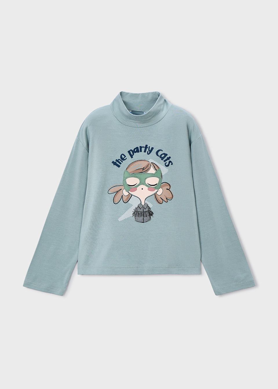 Girls high neck t-shirt