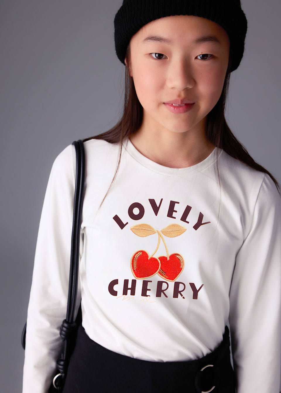 Girls basic letters T-shirt