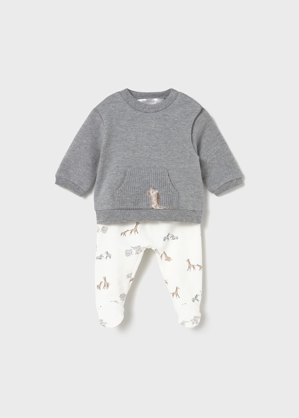 Conjunto polaina y sudadera recién nacida
