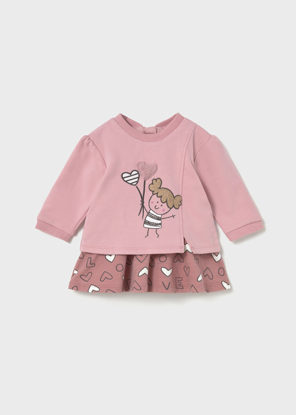 Newborn Girl Doll Print Dress